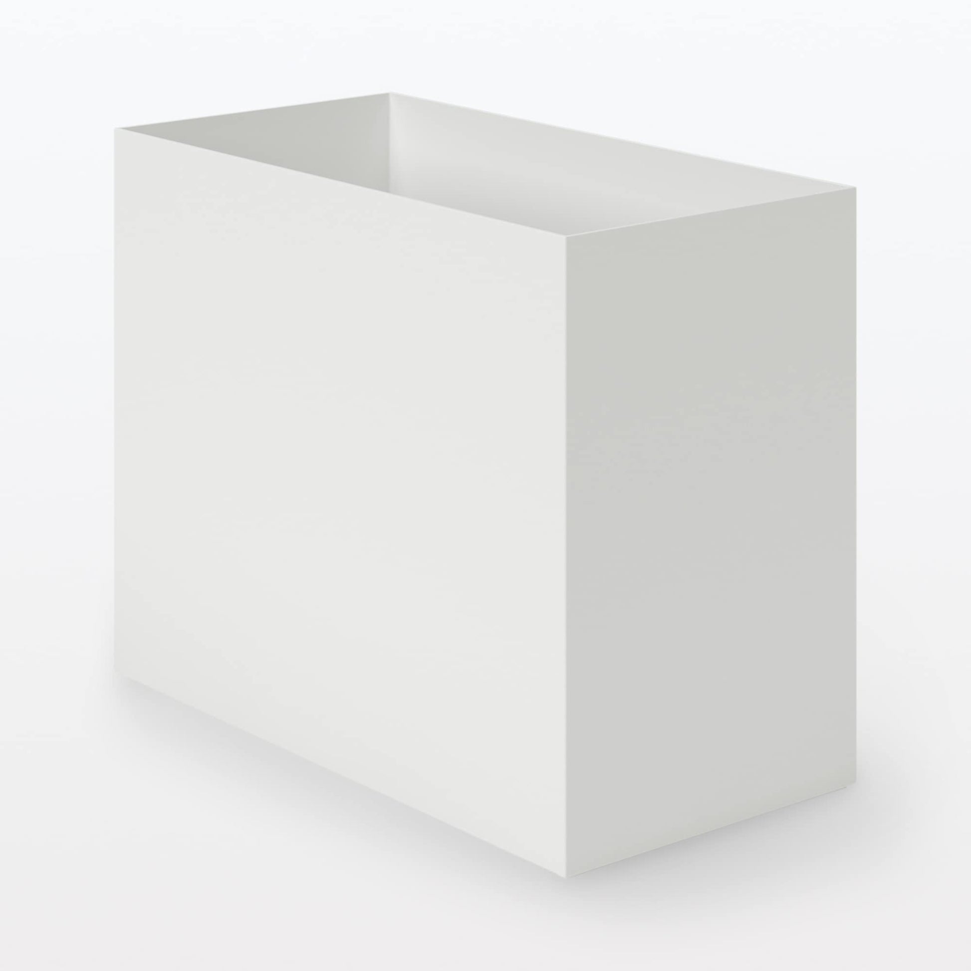 MUJI NCE47A3A File Box with Recycled Polypropylene, Standard Type, Wide, White, Gray, Approx. Width