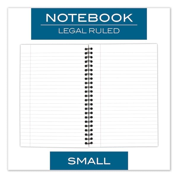 Cambridge Limited Business Notebook, Legal Ruled Paper, 5" x 8", 80 Sheets, Flexible Soft Touch