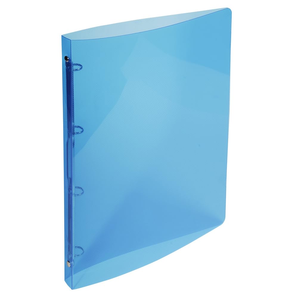 Exacompta PP Crystal Ring Binder, A4, 4 Ring, 15 mm Spine, Assorted Colours, Pack of 30