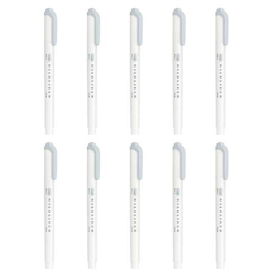 Zebra B-WKT7-MCGR Highlighter, Mild Cool Grey, 10 Count