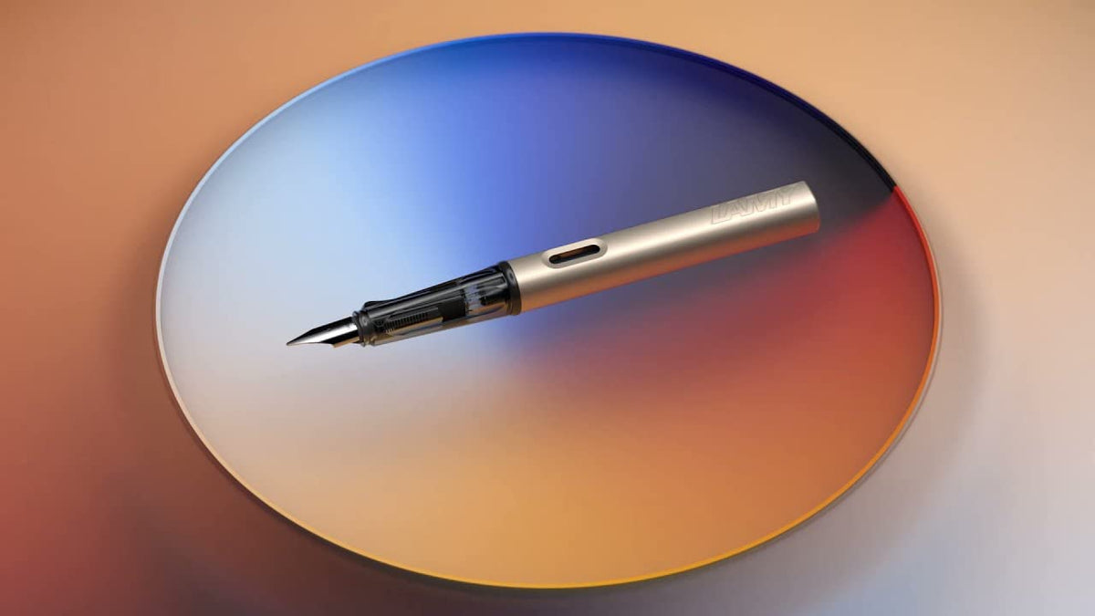 Lamy 1235652 AL-star Fountain Pen 50, Aluminium Fountain Pen in Cosmic Colour with Transparent Grip