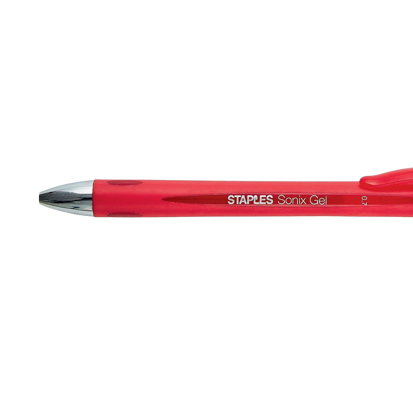 Staples Sonix Retractable Gel Pens, Medium 0.7mm, Red Ink, 36-Pack
