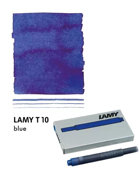 Lamy Safari Fountain Pen, Medium Nib + 5 Black Ink Cartridges (Matte Black)