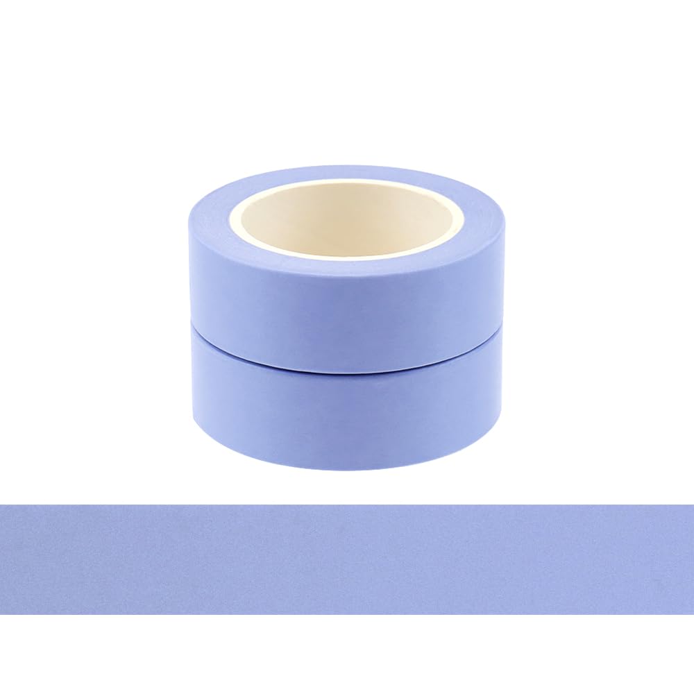 NatSumeBasics 2 Pastel Purple Washi Tapes Solid Masking Tape