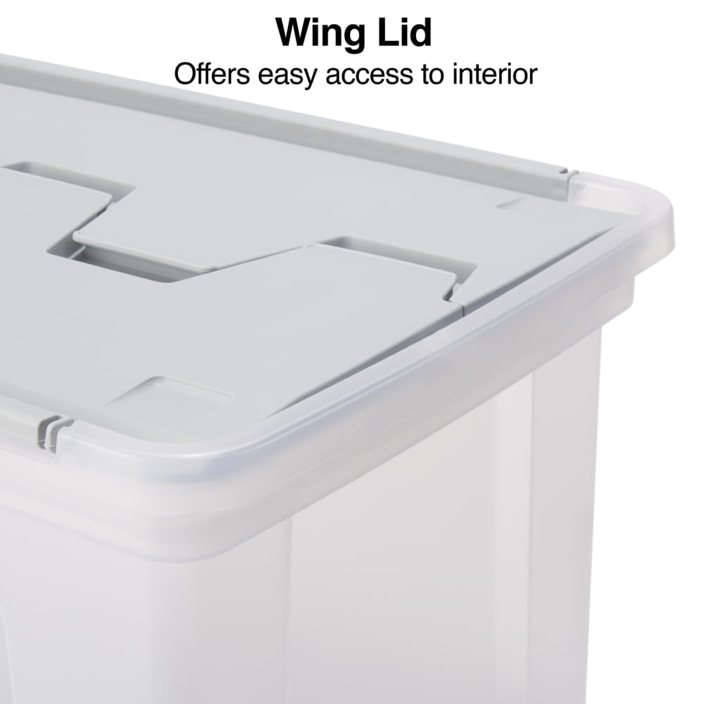 STAPLES Wing Lid File Totes, Letter Size, Clear, 2/Pack
