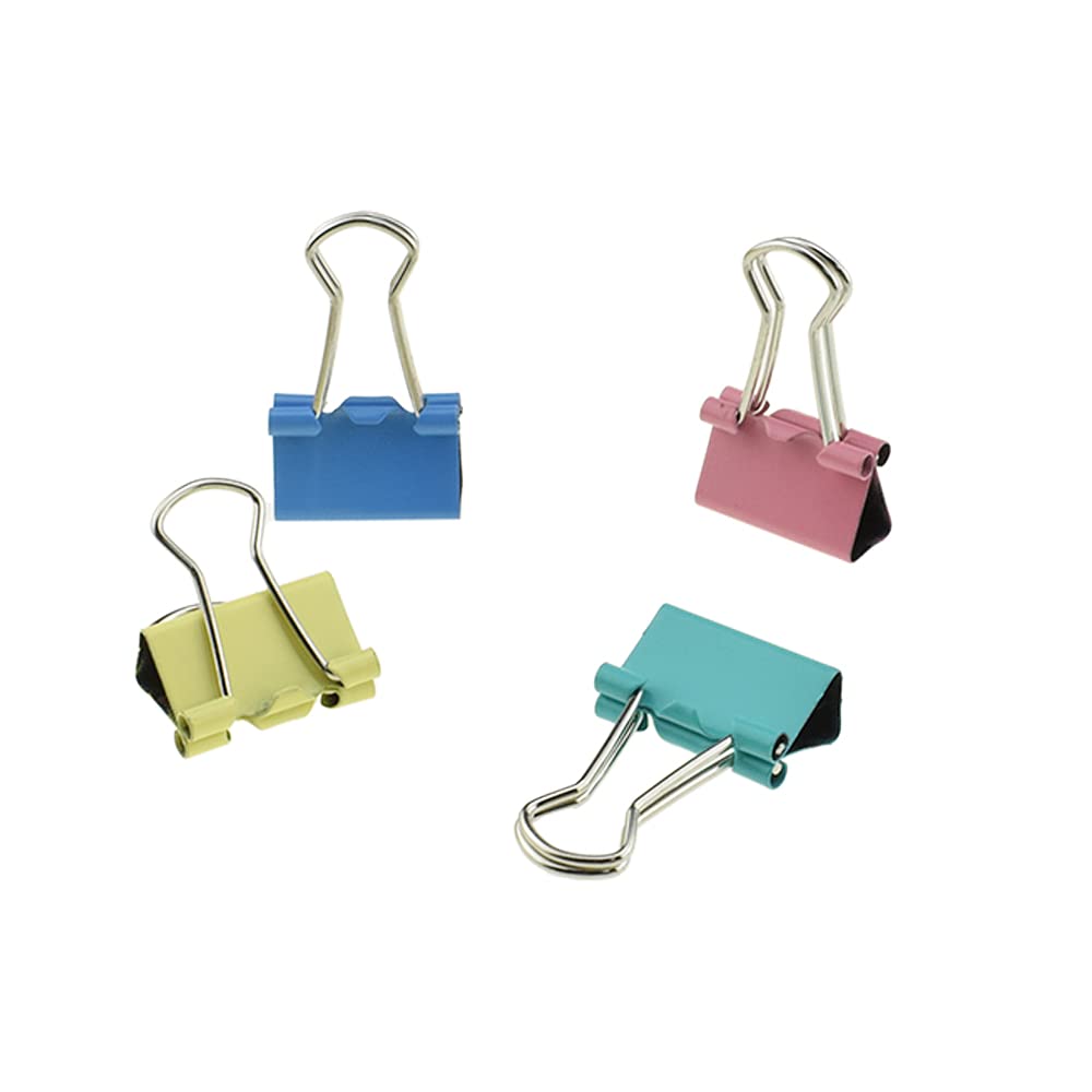 HAHIYO Binder Clips Paper Clamps Spring Steel Sturdy Mini 0.59 inches Width 0.18 Inch Capacity No