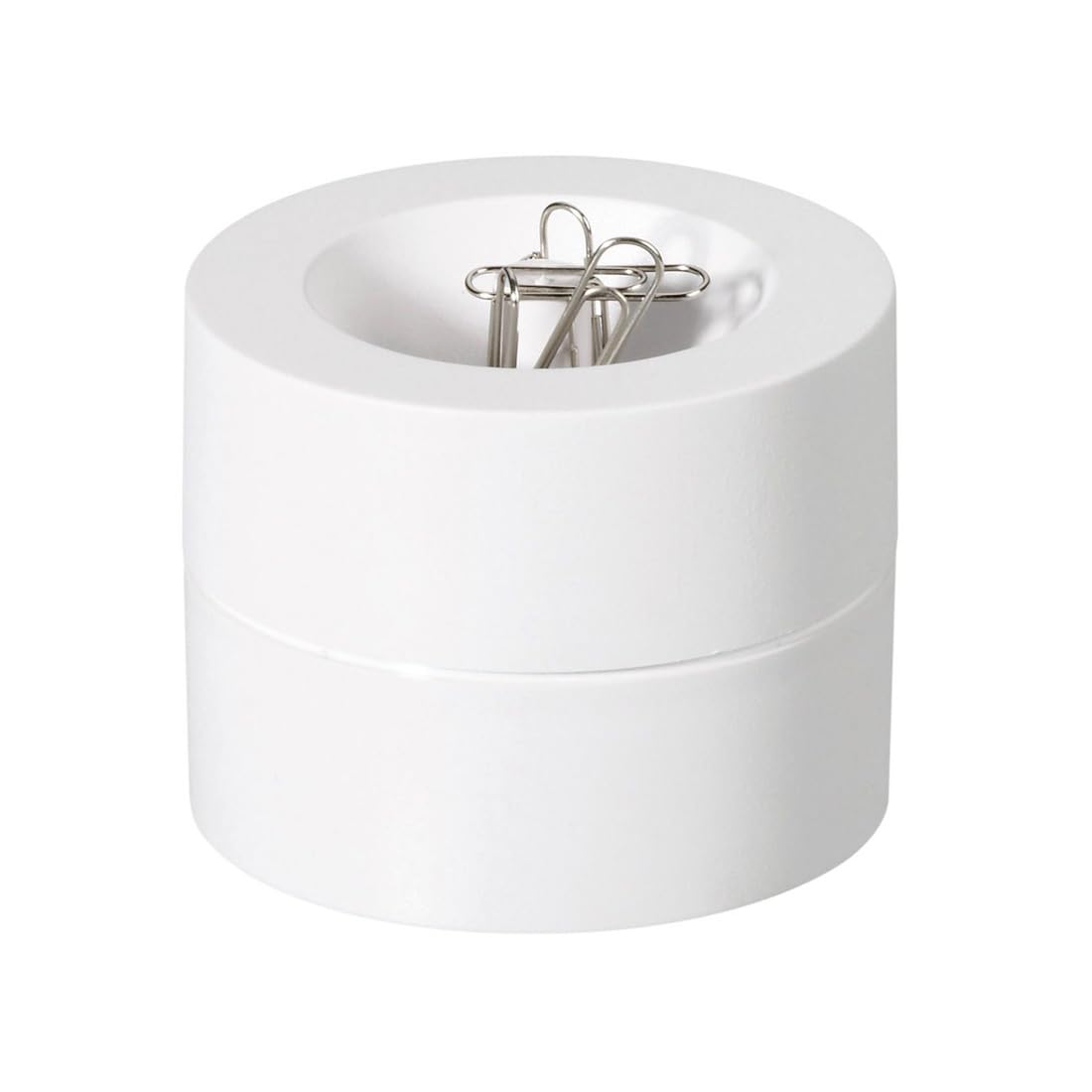 MAUL Magnetic Paperclip Holder, Ø 73mm, H66mm, White