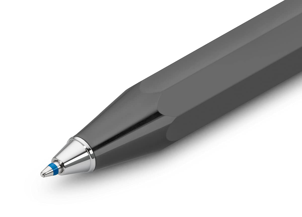 Kaweco SKYLINE SPORT Ball Pen Grey I Retractable Ballpoint Pen with a Standard D1 Refill 10.5 cm