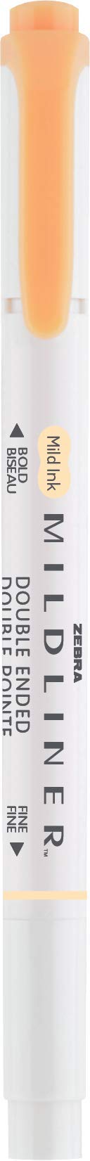 Zebra Pen MILDLINER No Bleed Highlighter, Orange Color, Dual Tip, 12-Pack