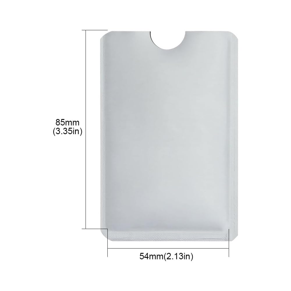 Owfeel RFID Blocking Secure Credit Card Sleeves Pack Of 50 Contactless Card Protection Holders