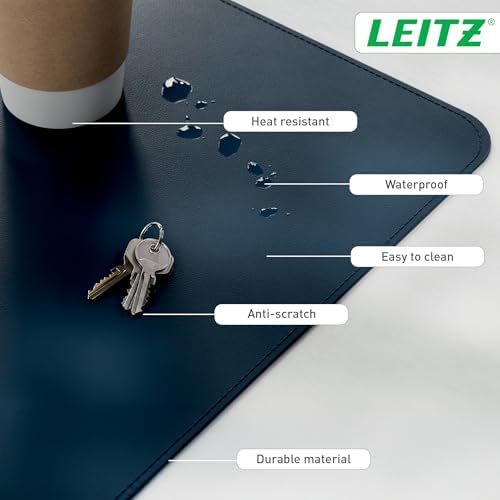 Leitz Large Desk Pad: Waterproof Non-Slip Desk Pad, Keyboard Mouse Pad for Office or Home Durable