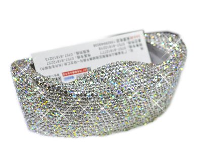 Bestbling Pure Handmade Bling Rhinestones Stainless Steel Metal Business Card Holder