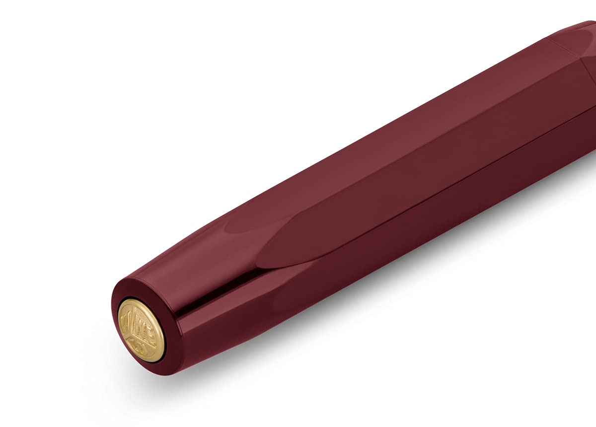 Kaweco CLASSIC SPORT Fountain Pen Bordeaux with 23 Carat Gold-Plated Steel Nib and Iridium Tip for