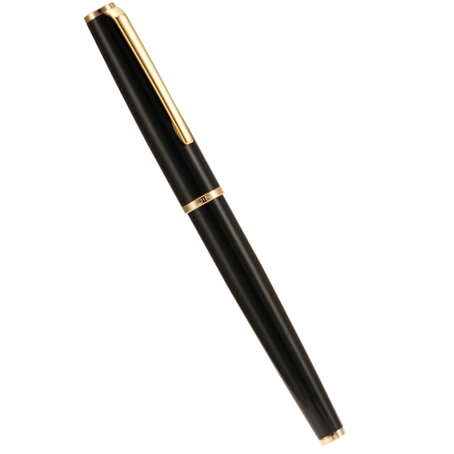 Jinhao 95 Metal Fountain Pen Extra Fine Nib, Vivid Black with Golden Clip Writing Pen
