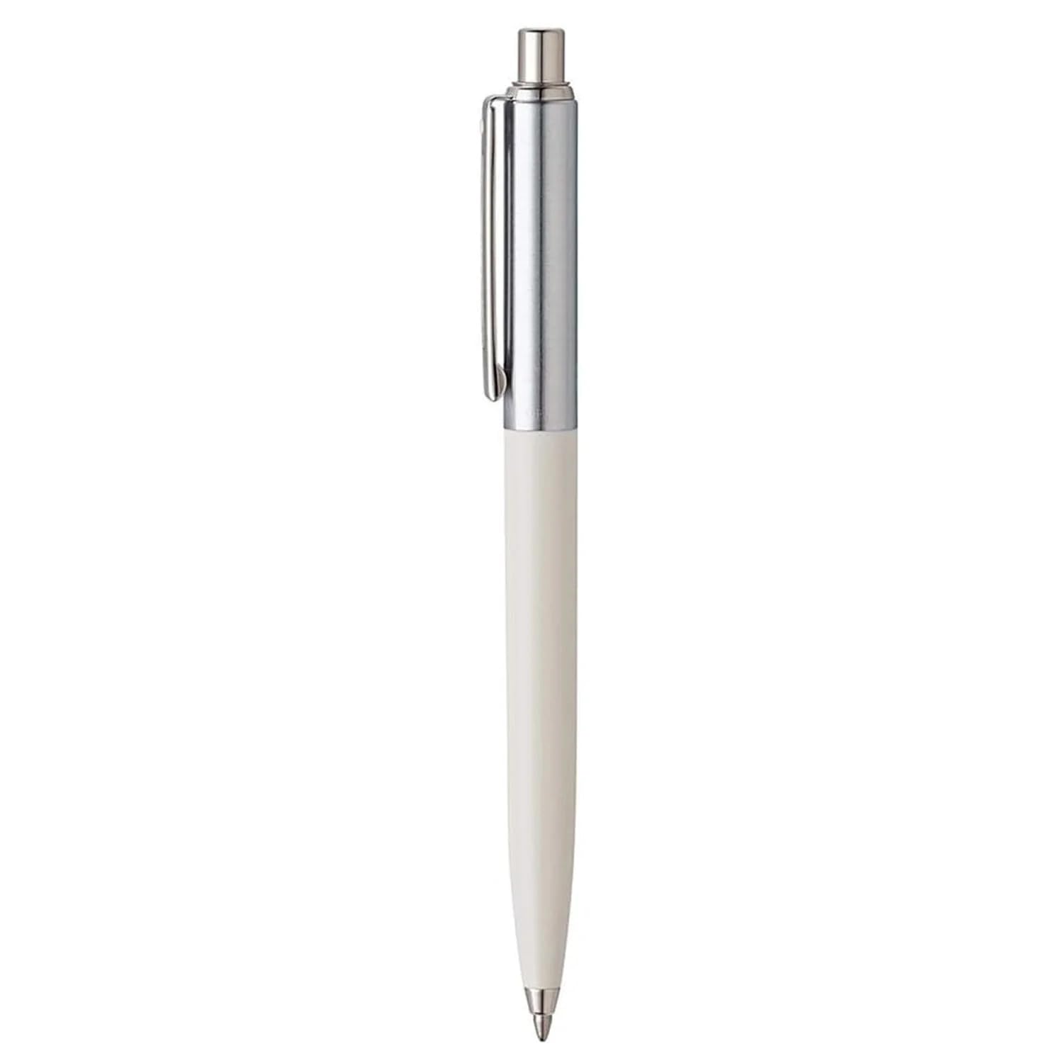 Sheaffer Sentinel White Ballpoint Pen with Chrome Trim