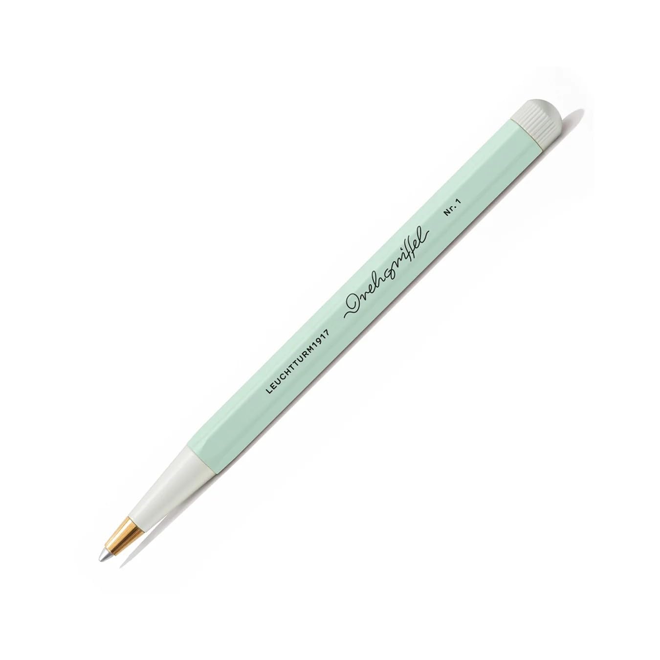 LEUCHTTURM1917 - Drehgriffel Writing Pen (Mint Green) - Ballpoint Pen with Royal Blue Ink Included