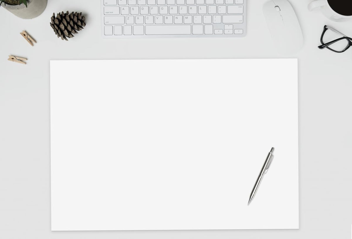 Sigel HO300 Desk pad, White Blank, 23.43 x 16.14 inches, 30 Sheets