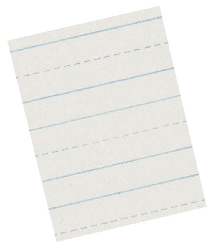 School Smart Skip-A-Line Ruled Writing Paper, 1/2 Inch Ruled Long Way, 11 x 8-1/2 Inches, Pack of