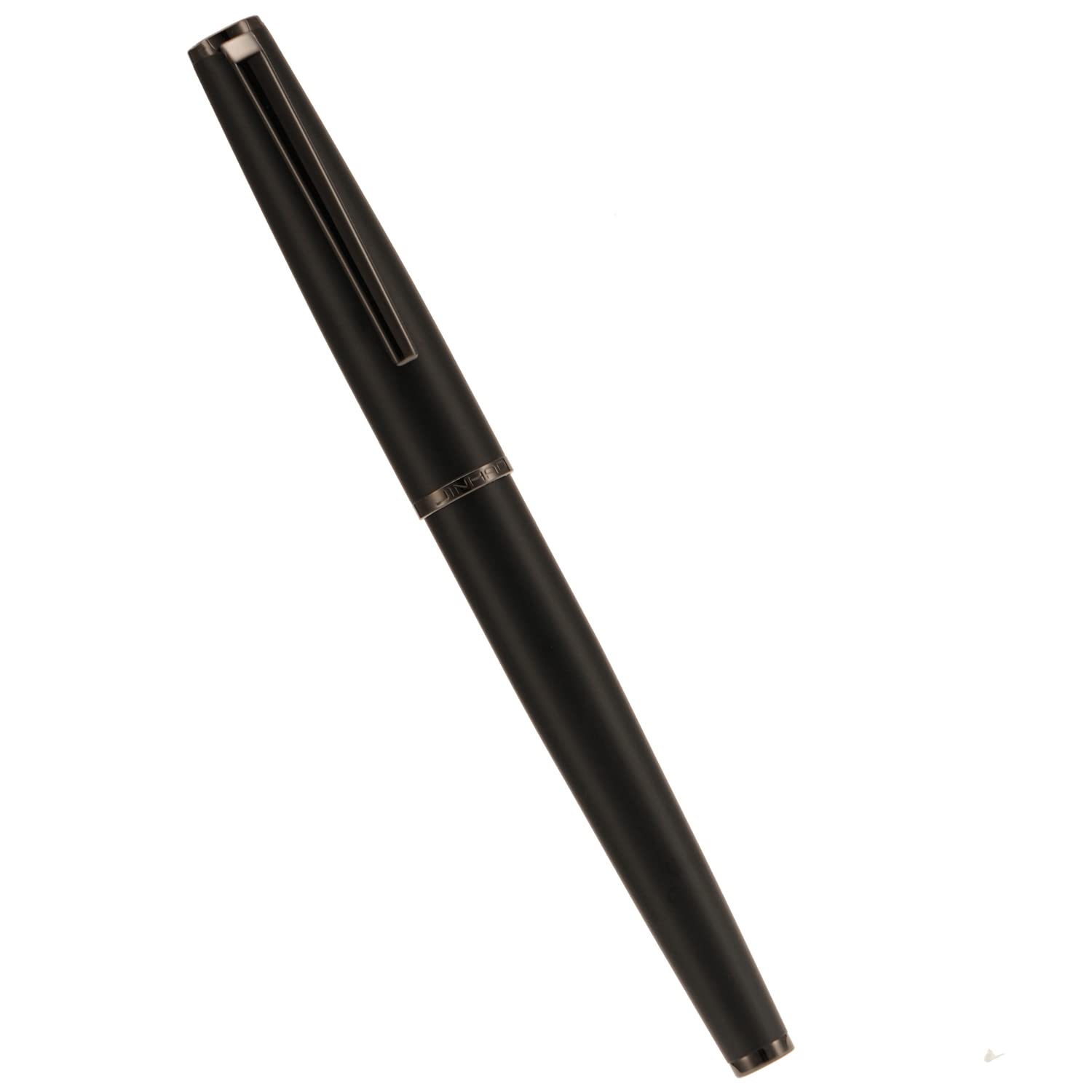 Jinhao 95 Metal Fountain Pen Titanium Black Fine Nib, Matte Black Writing Pen