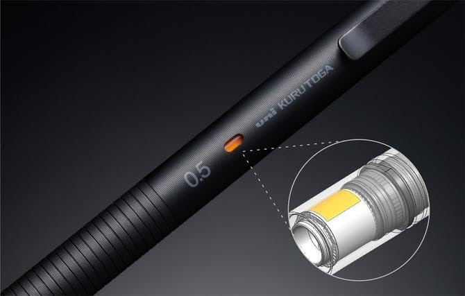 KURUTOGA Mitsubishi Pencil Mechanical Pencil Metal 0.5mm Silent Blue M5KH1P.10 With Original Stylus