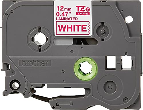 Brother Genuine P-Touch TZE-232 Tape, 1/2" (0.47 mm) Standard Laminated P-Touch Tape, Red on White