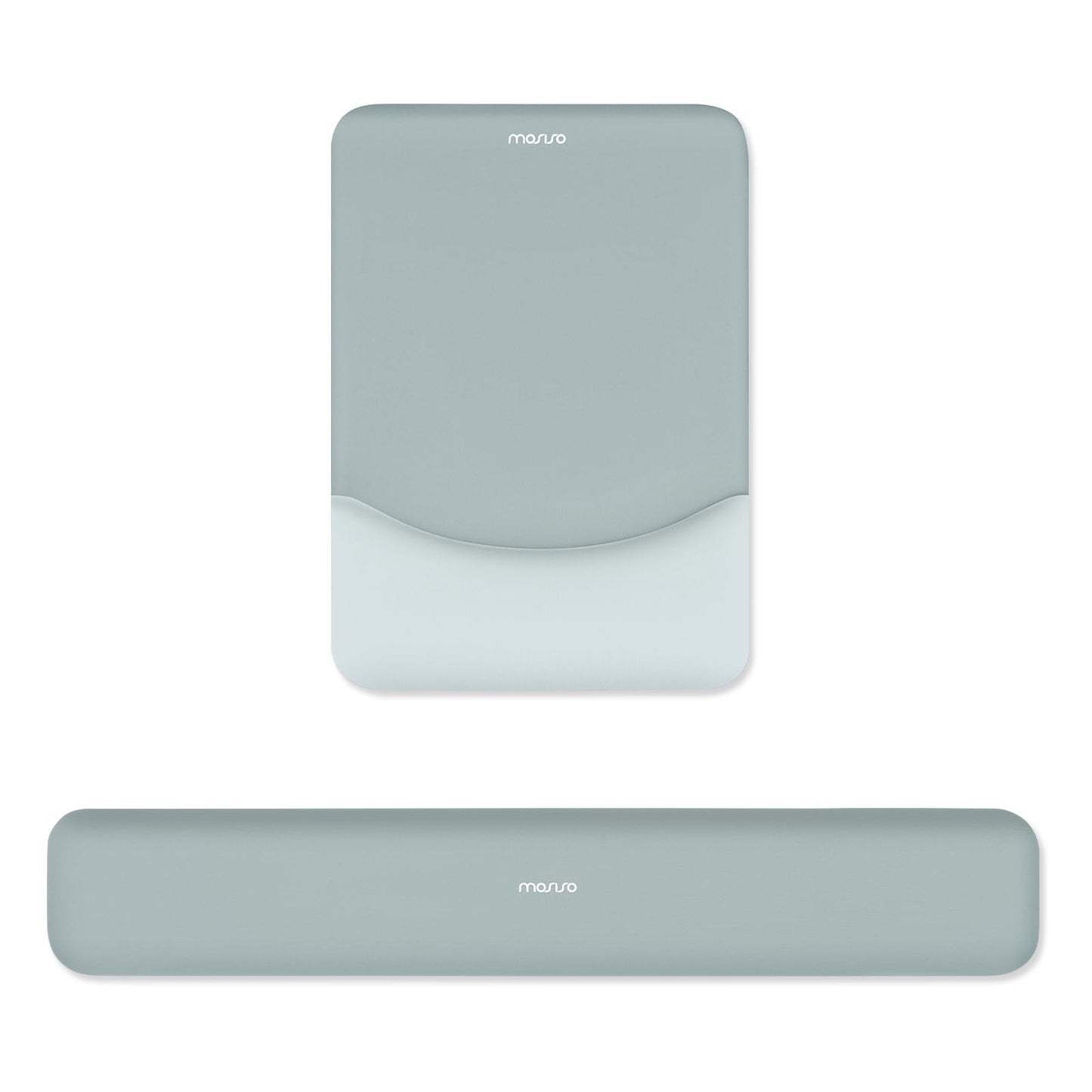 MOSISO Wrist Rest Support Mouse Pad & Keyboard Set, Powder Blue