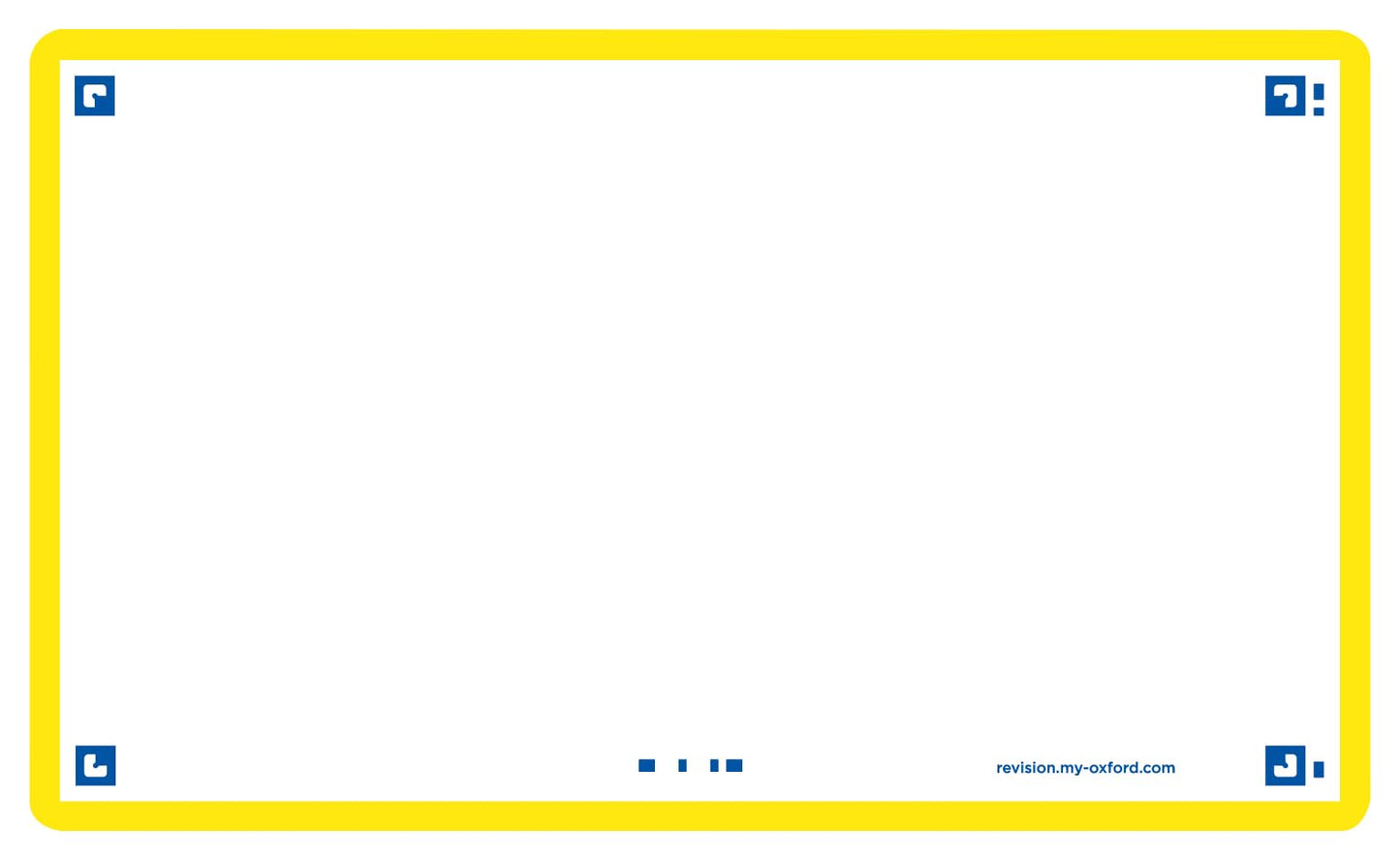 Flash Cards by Oxford, Blank with Yellow Frame, Pack of 80 Cards, 7.5x12.5cm Size 400133895