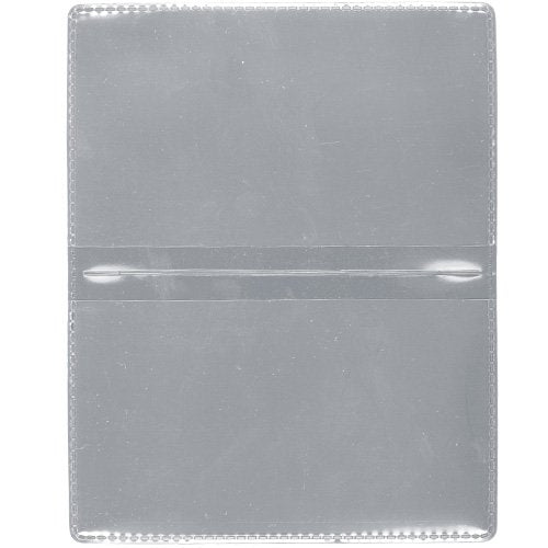 STORE SMART - Metallic Silver Folding Business Card Holders - 25 Pack - Polypropylene Plastic