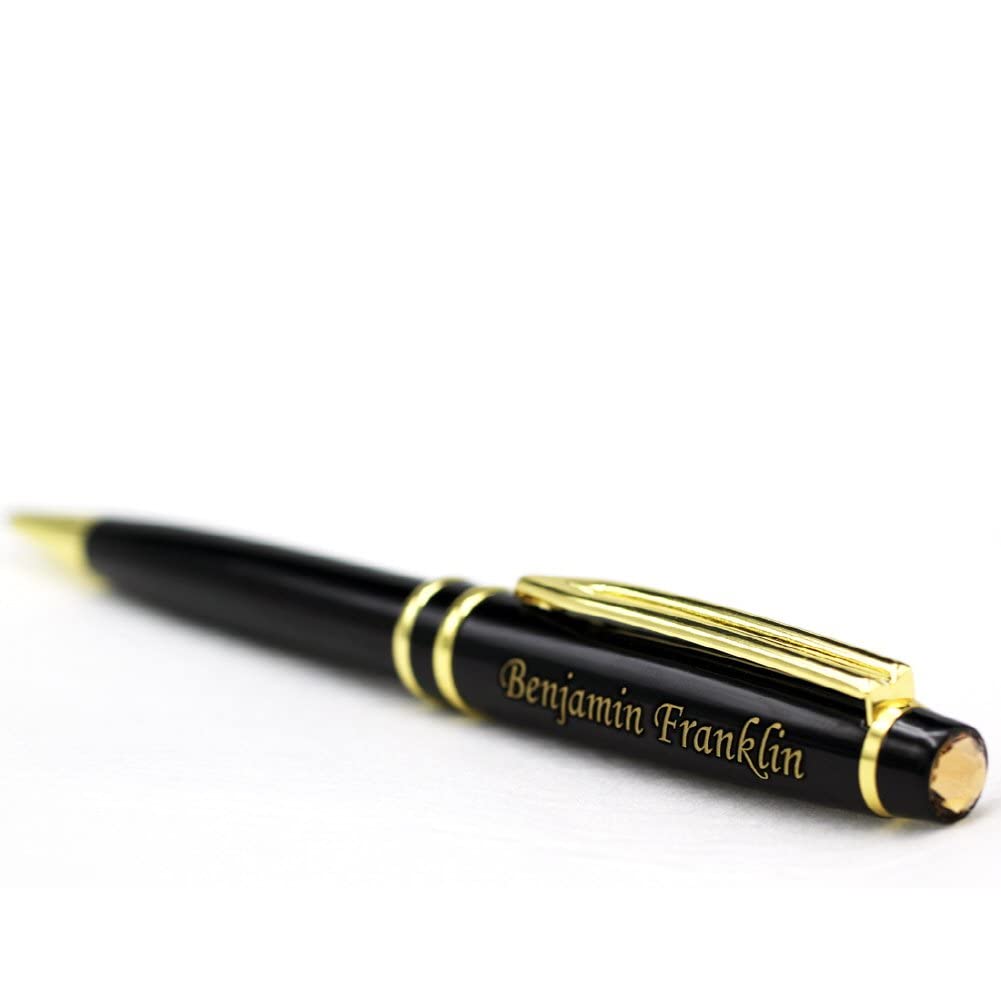Sotania Custom Engraved Executive Pen Gift Set – Personalized Brass Ballpoint Pen with Matching