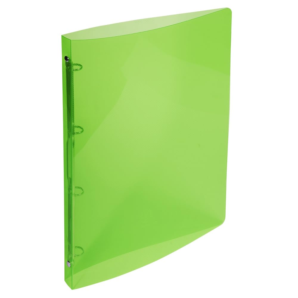 Exacompta PP Crystal Ring Binder, A4, 4 Ring, 15 mm Spine, Assorted Colours, Pack of 30