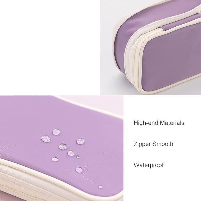 Arnuixty Large Storage Pencil Case Pen Bag with Zipper Big Capacity Pouch Organizer for Office
