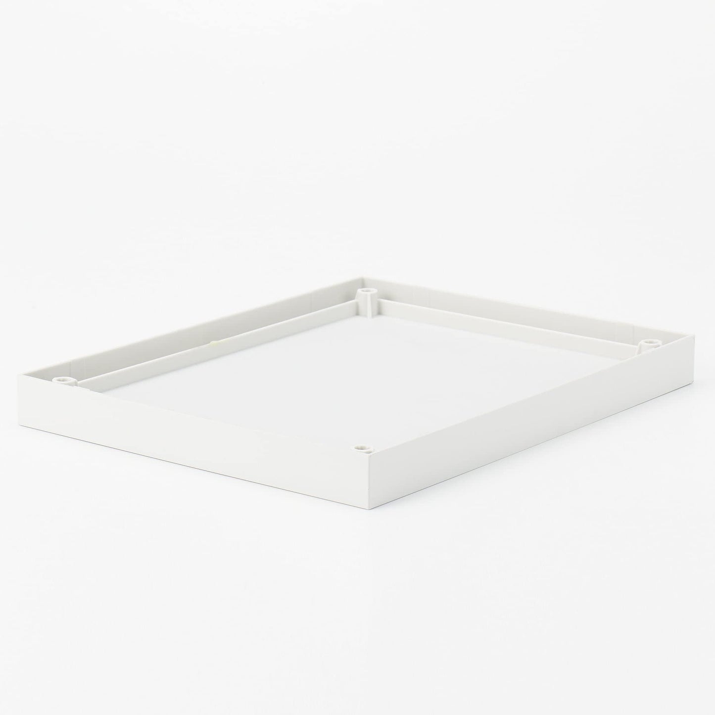 MUJI 44902868 Polypropylene File Box Standard Caster Lid White Gray, 9.8 in Width