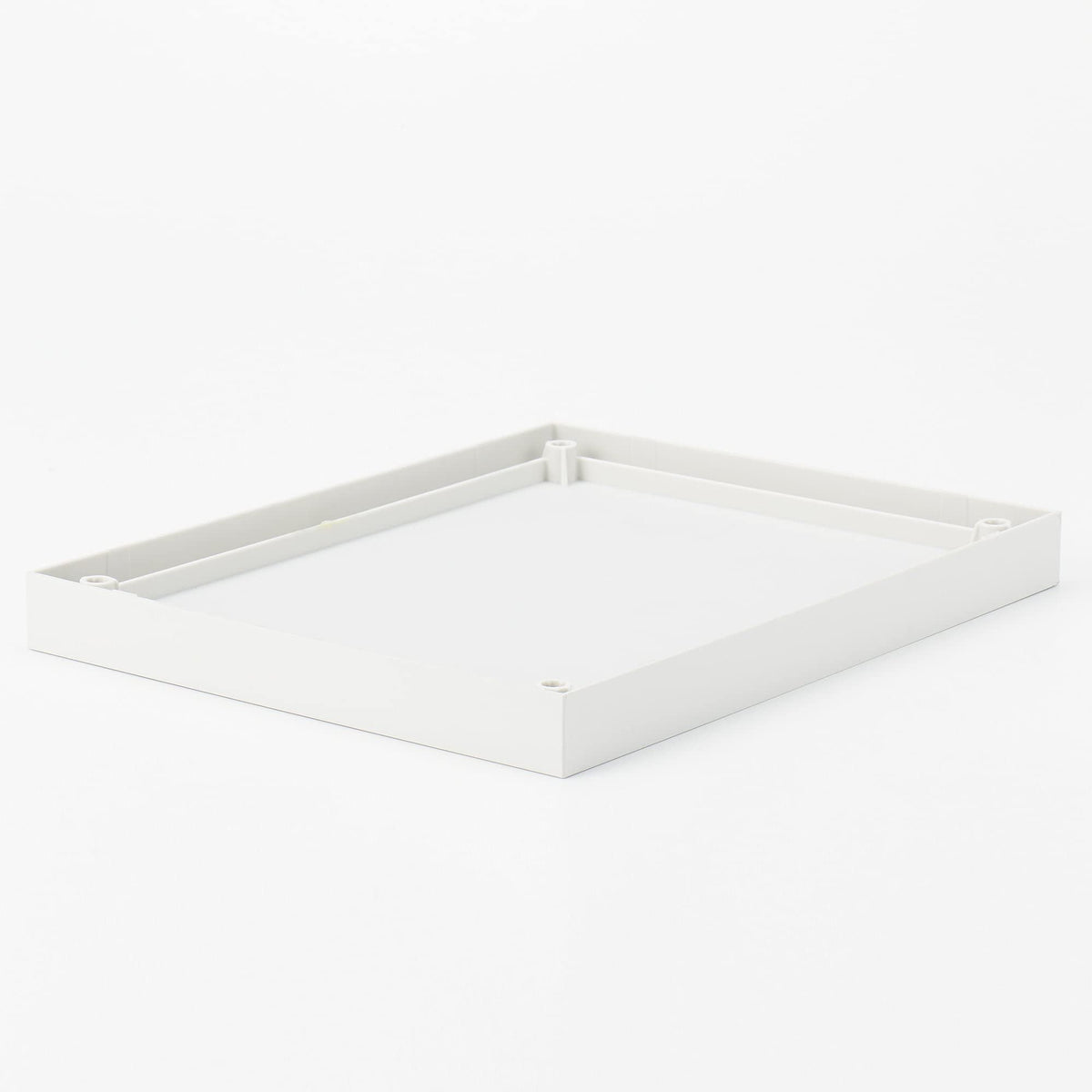 MUJI 44902868 Polypropylene File Box Standard Caster Lid White Gray, 9.8 in Width