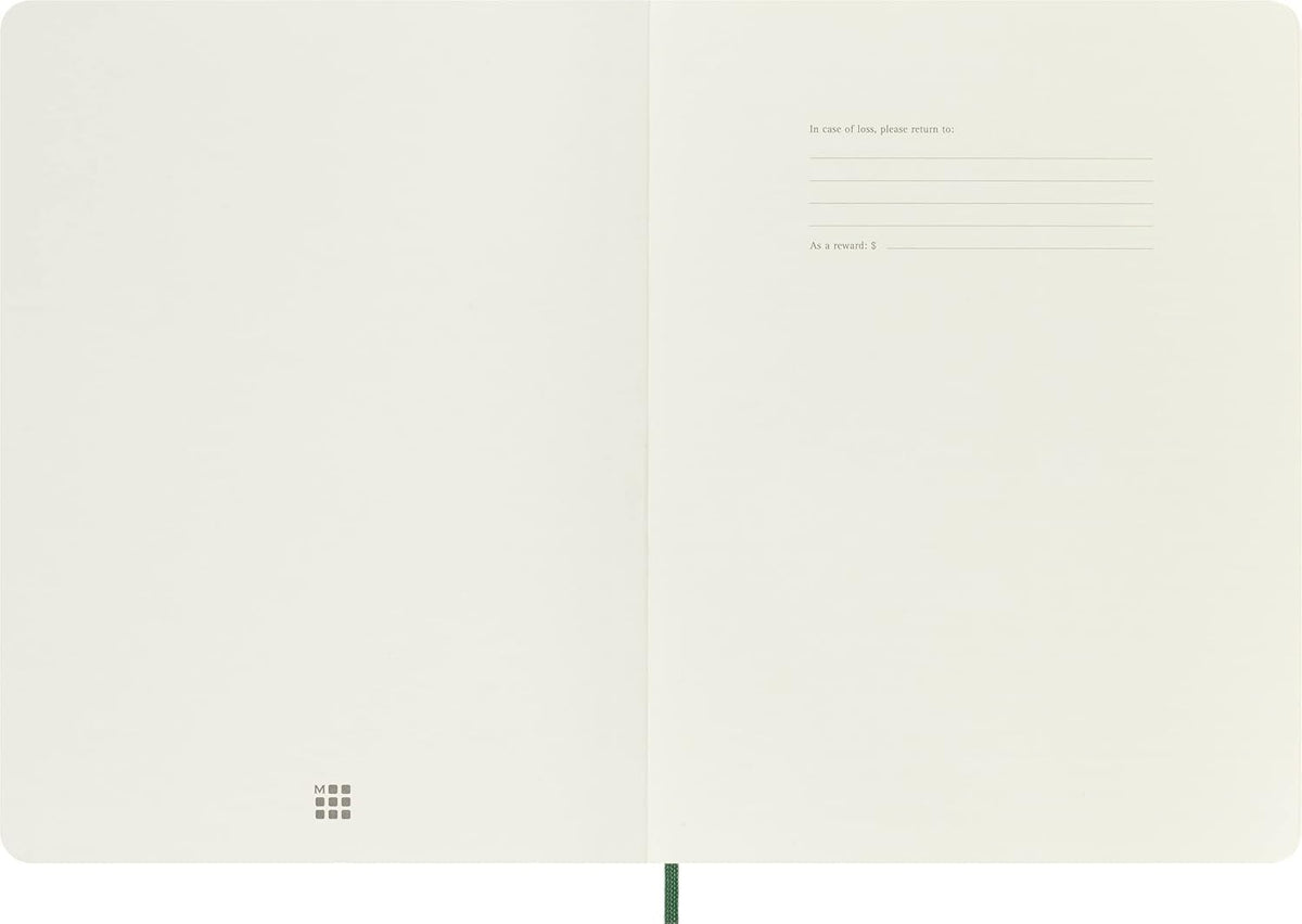 Moleskine Classic Notebook, Soft Cover, XL (7.5" x 9.5") Dotted, Myrtle Green, 192 Pages