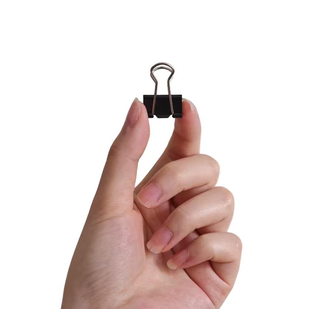 Amazon Basics Sturdy Binder Clips, Office Supplies, Small 0.75 in, Document Organizing, School