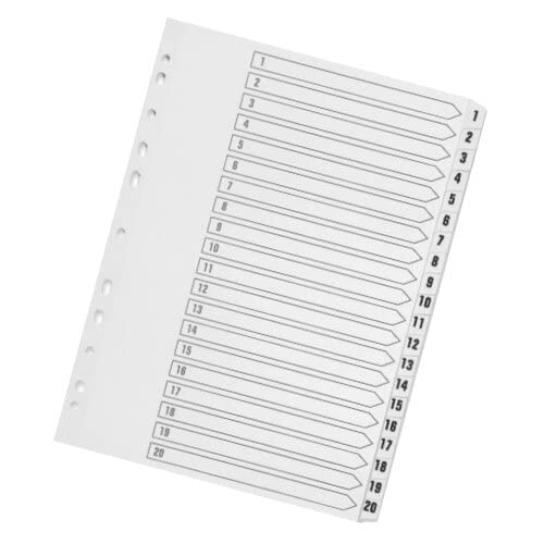 Q-Connect 1-20 Index Multi-Punched Polypropylene White A4