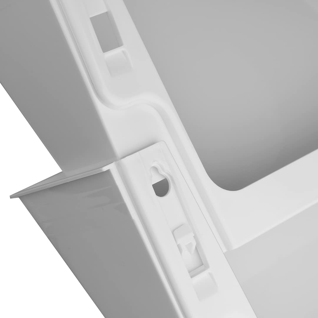 Acrimet Wall Mount Hanging File Organizer Holder Modular, 2 units, White