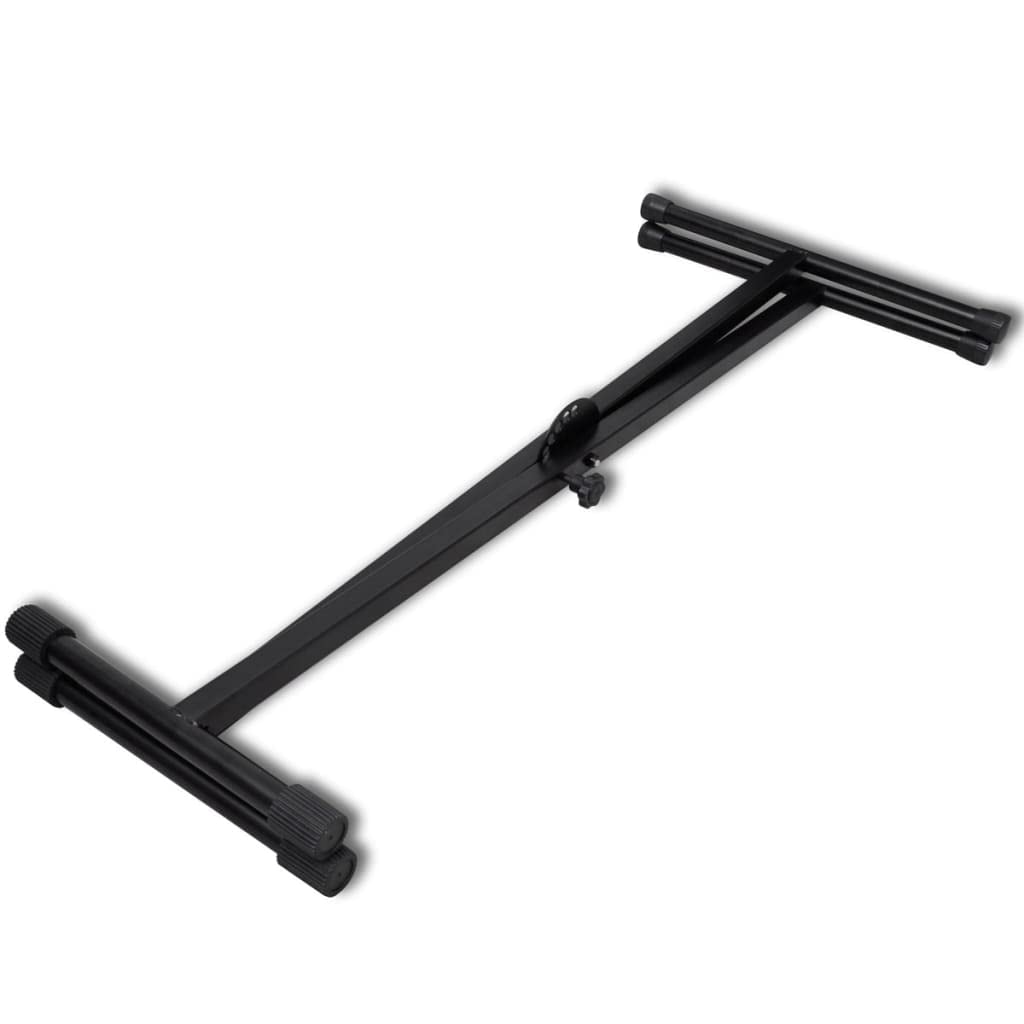vidaXL Keyboard Stand and Stool Set Adjustable Height Piano Bench Padded Seat