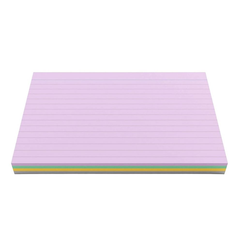 Luxpad Revision A6 Flash Cards - Lined (100 Cards) Assorted Colours