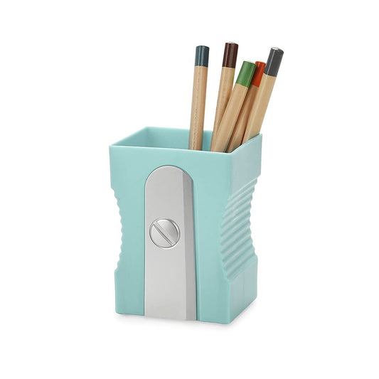 Balvi Sharpener Turquoise Pencil Pot Creative Fun Tail Shaped Pencil Pot