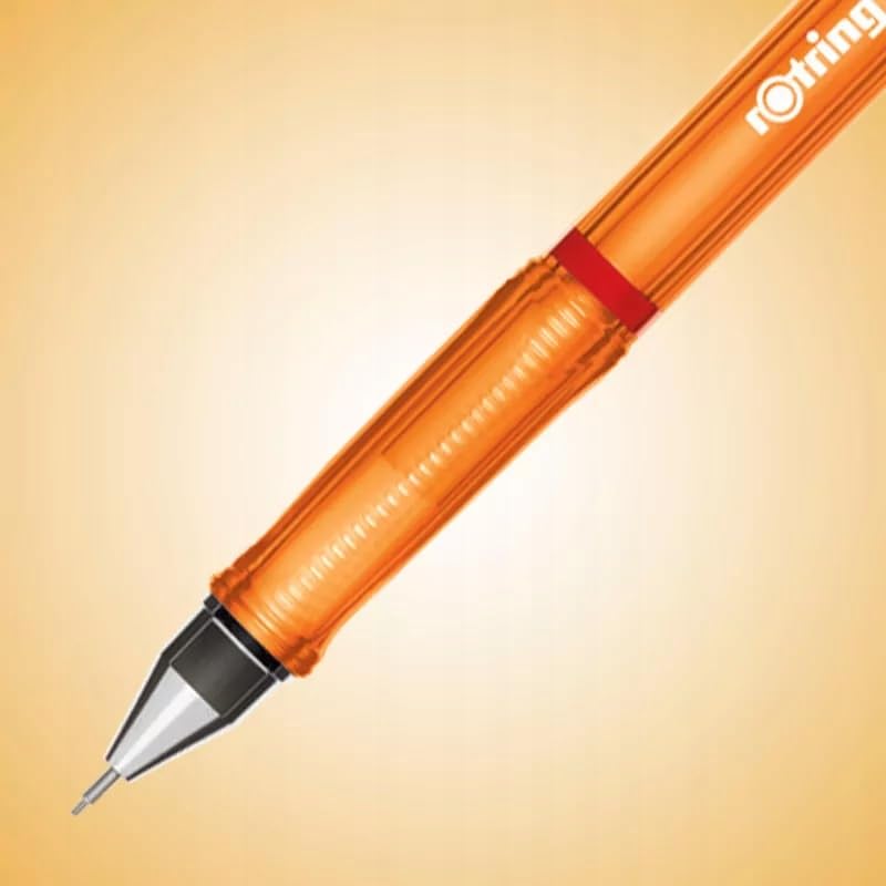 rOtring Visuclick Mechanical Pencil | 0.7 mm | 2B Lead | Lively Orange Barrel | 12 Count