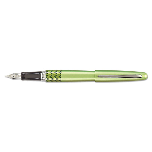 PILOT MR Retro Pop Collection Fountain Pen in Gift Box, Green Barrel with Marble Accent, Fine Point