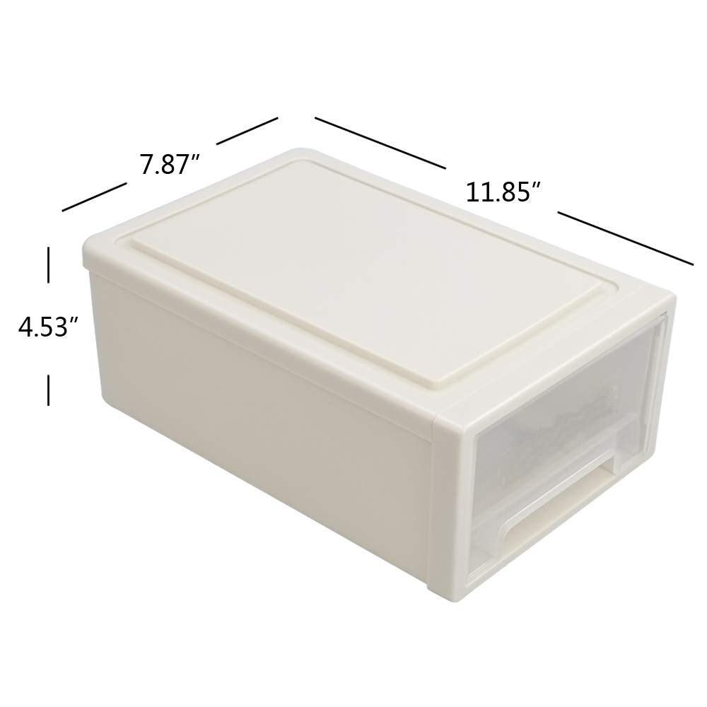 Jandson 6 Quart Plastic Chest of Drawers, Desktop Office Organizer, 3 Pack