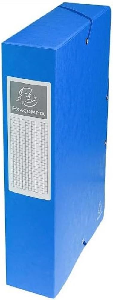 Exacompta - Ref 50602E - Pressboard Filing Box - 250 x 330mm in Size, Suitable for Holding A4