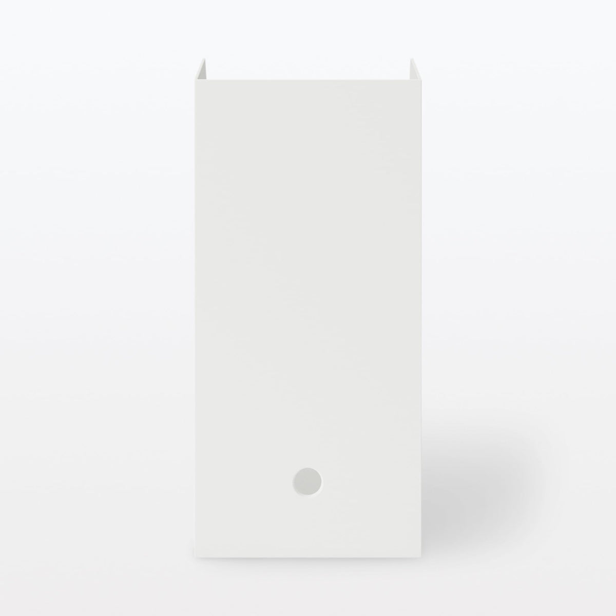 MUJI NCE45A3A Standing File Box with Recycled Polypropylene, Wide, White Gray, Approx. Width 5.9 x