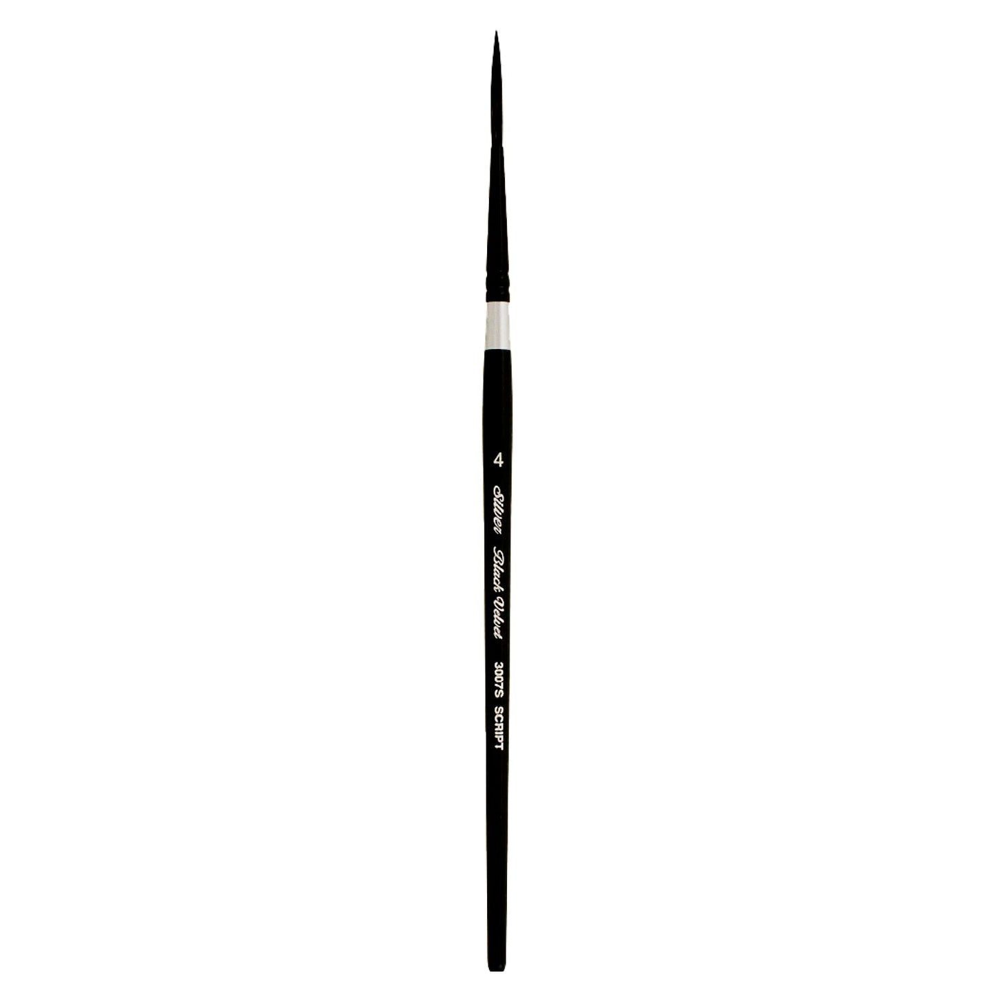 Silver Brush Limited Black Velvet Script Liner Watercolor Brush, Size 4