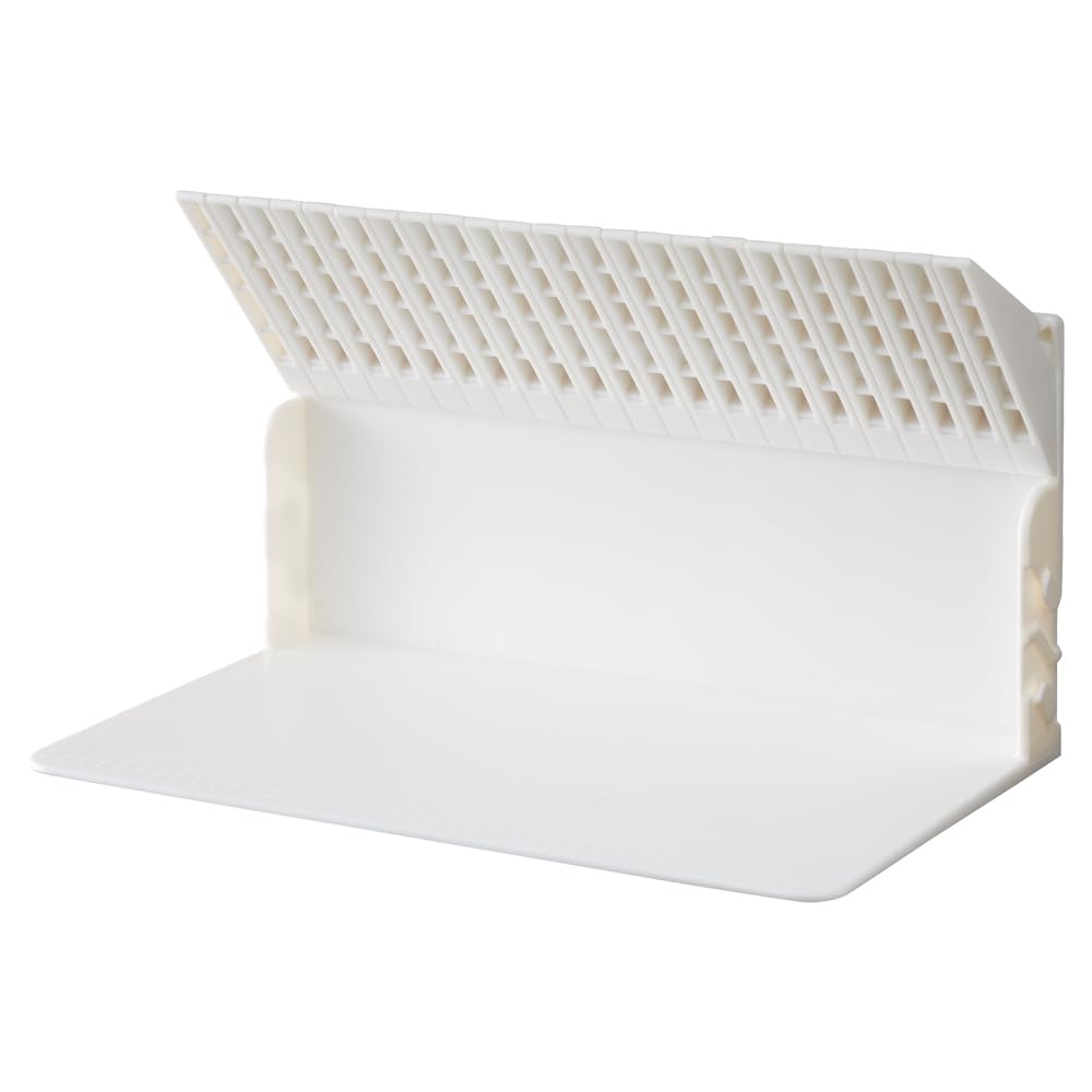 Lihit Lab A3575-0 Single Book Stand, Bookend, CD DVD Storage, White