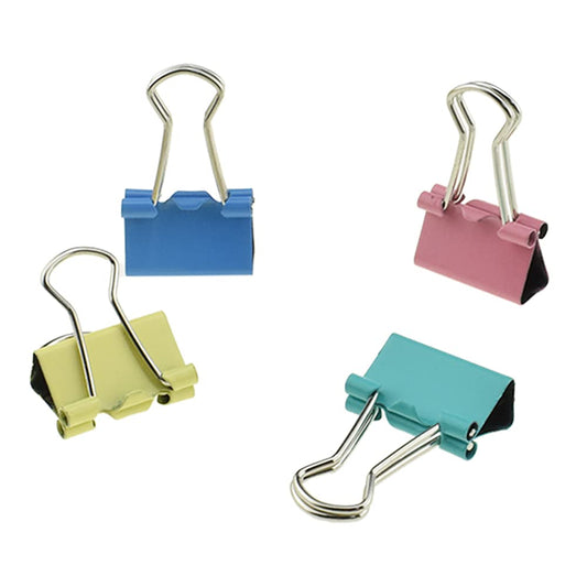 HAHIYO Binder Clips Paper Clamps Spring Steel Sturdy 0.98 inches Width 0.31 Inch Capacity No Sharp