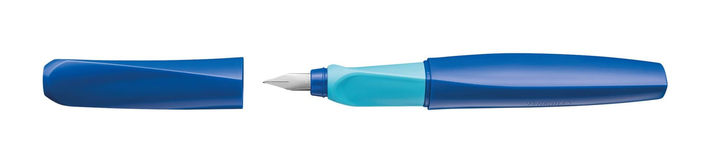 Pelikan Twist Fountain Pen with 1 Ink Cartridge, Fine Nib, Deep Blue, Boxed (814751)