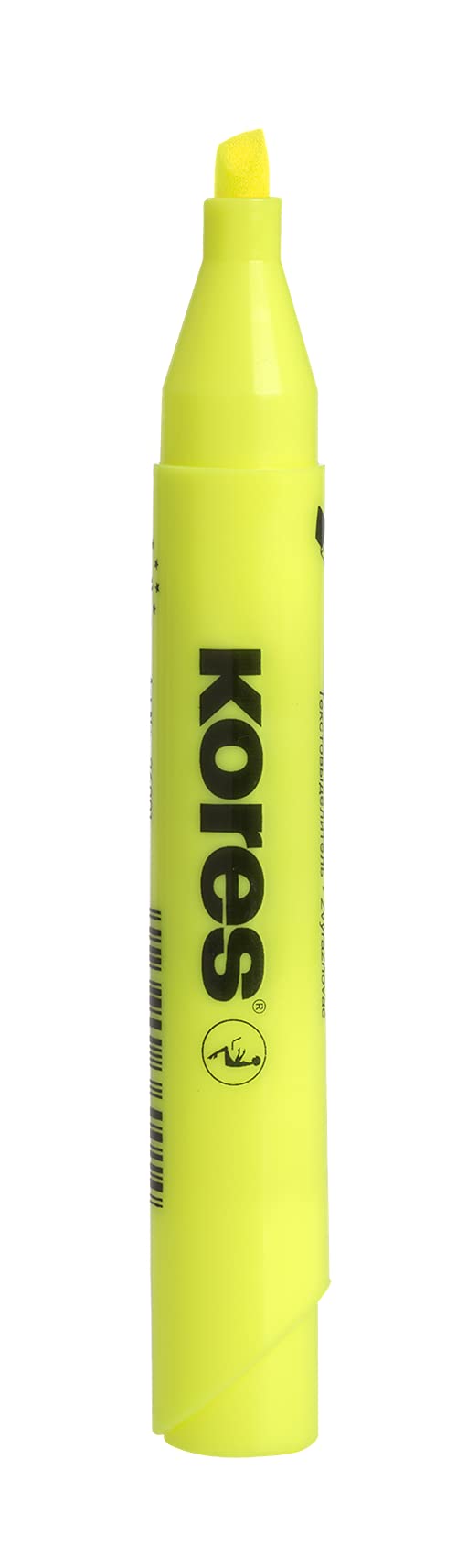 Kores - Yellow Fluorescent Highlighter Pen - High Liner Plus, Fluorescent, Water Based-Ink